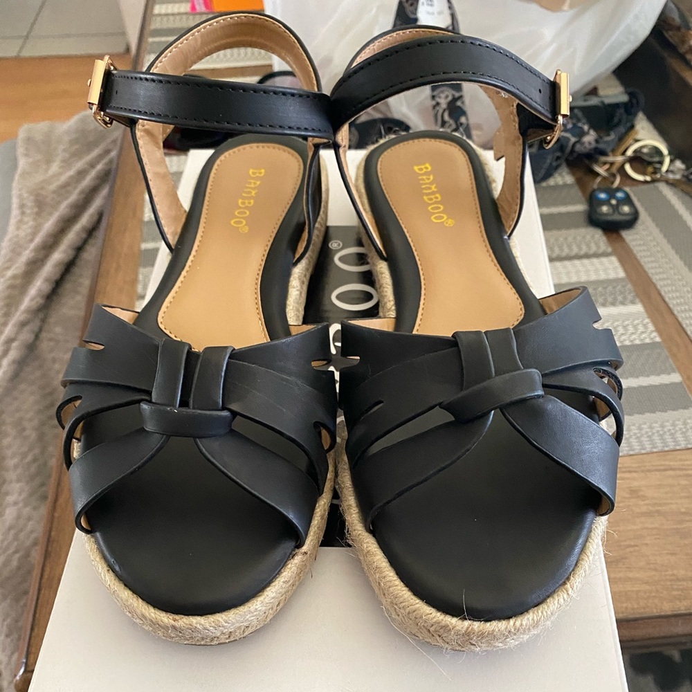 Bamboo sandals never worn